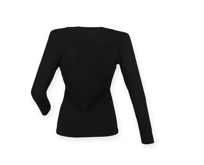 skinny fit women long sleeved stretch t-shirt